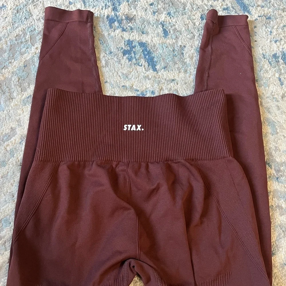 STAX chocolate brown seamless leggings small - Picture 4 of 4
